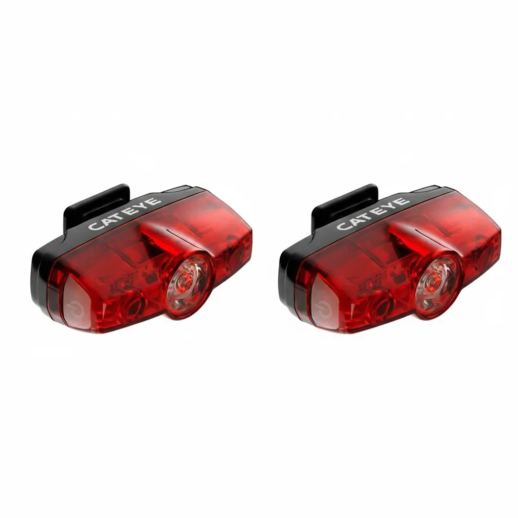 2x Cateye Rapid Mini Rear Bike Light 25 Lumen LED USB Rechargeable Commuter
