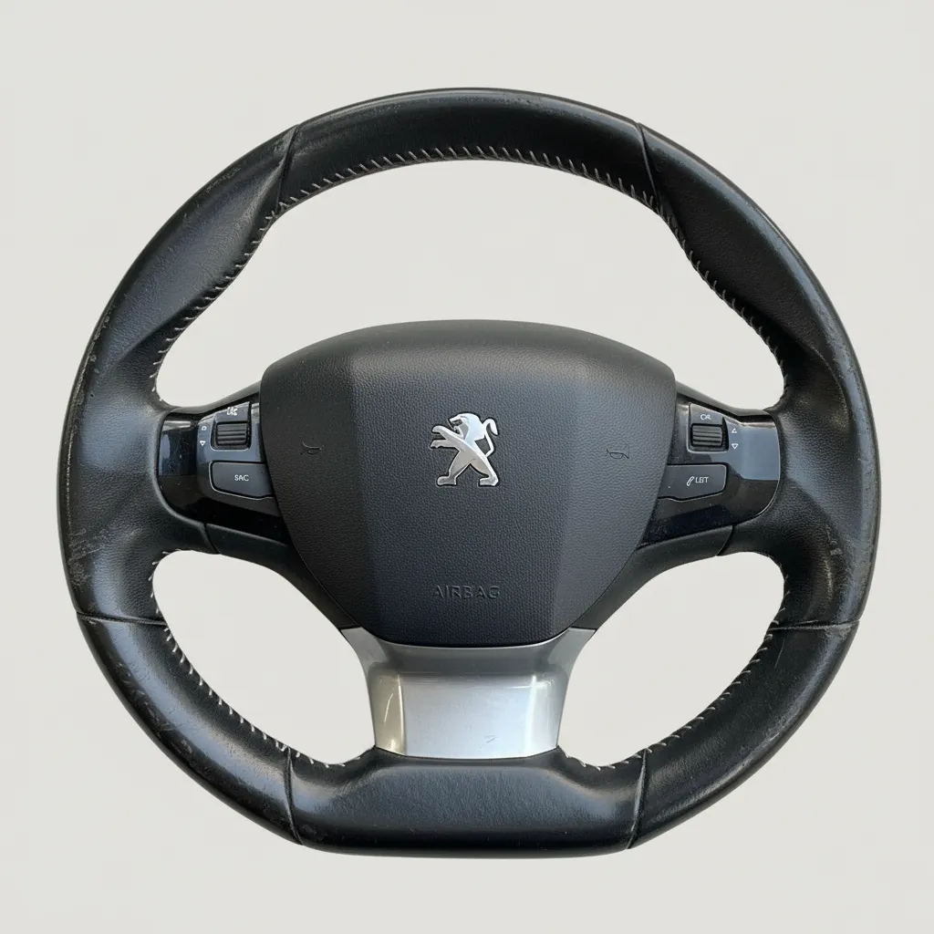 PEUGEOT 308 SW ACTIVE BLUEHDI LEATHER STEERING WHEEL w/ AIRBAG Used