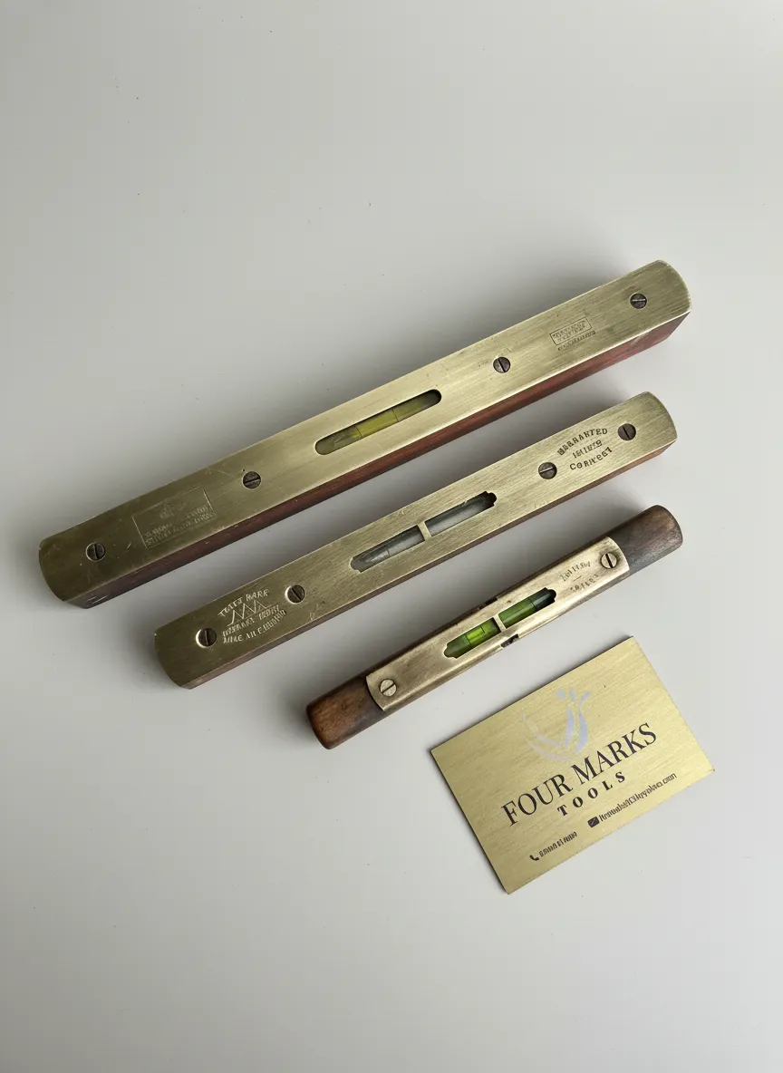 3x Vintage Wooden Brass Spirit Levels Job Lot Marples Hockley Abbey Used