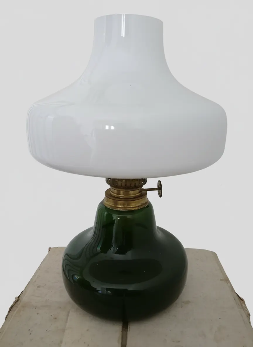 RARE 1960'S HOLMEGAARD FOG&MORUP OLINE DANISH GLASS OIL LAMP NEEDS CHIMNEY