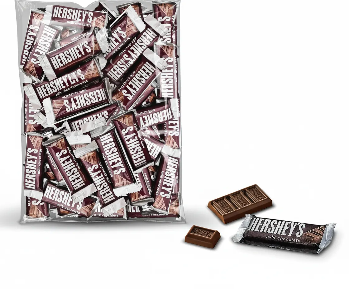 NEW Hershey's Milk Chocolate Snack Bars Bulk Bag 1kg - Fresh Candy Treat