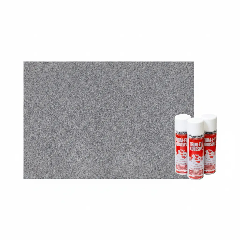 Camper Van Lining Carpet Kit 5m x 2m Light Grey + 5 Trim A Fix Glue New