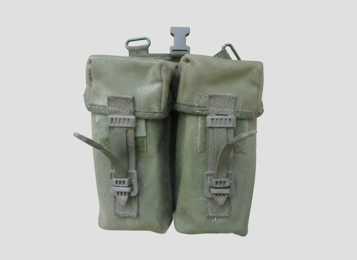 GENUINE British Army GULF WAR 1 OG Green PLCE Webbing Left Ammo Pouch SAS Used