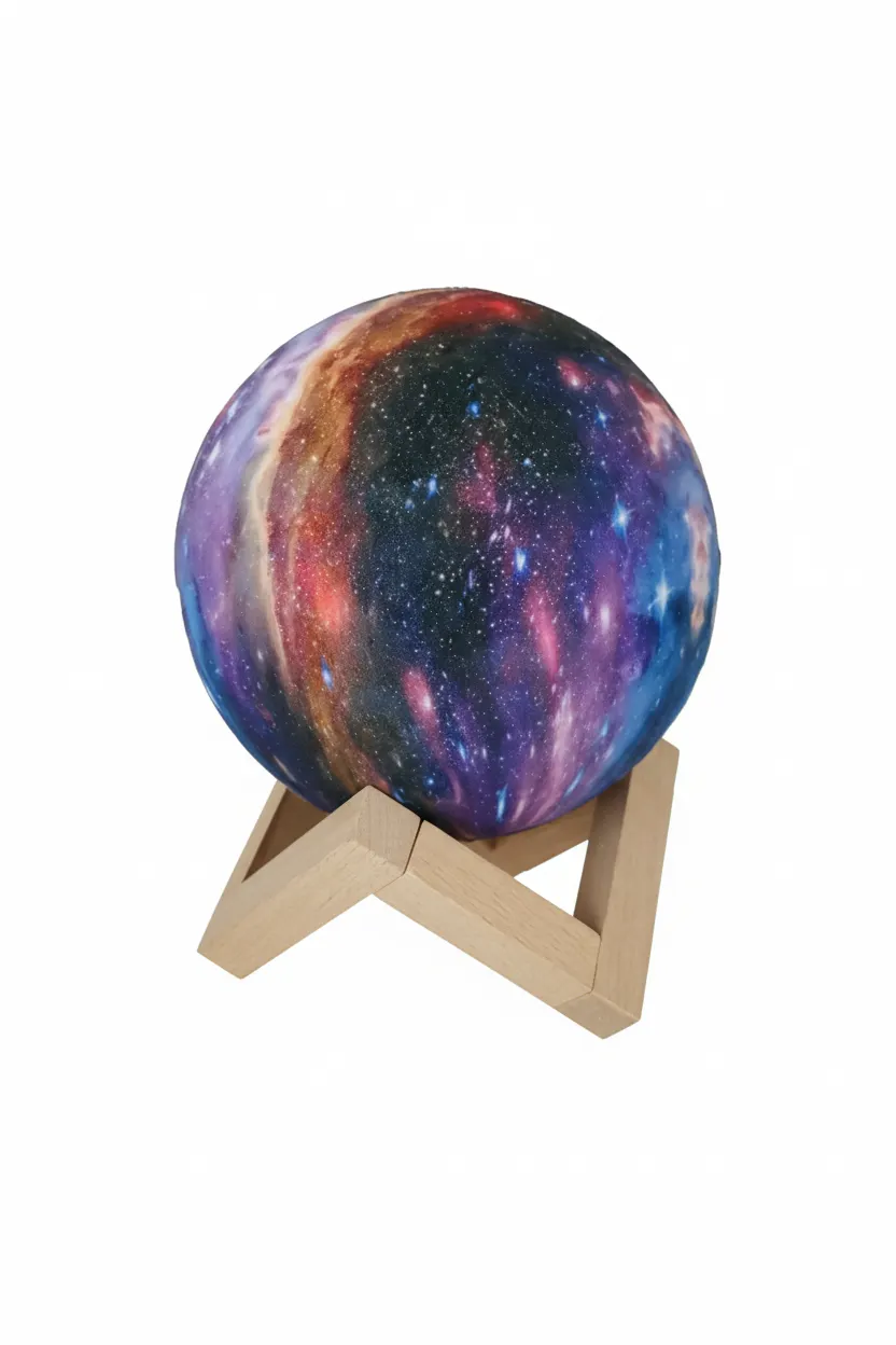 Purple Galaxy Moon Lamp 16 Colour LED Rechargeable Dimmable Night Light Remote