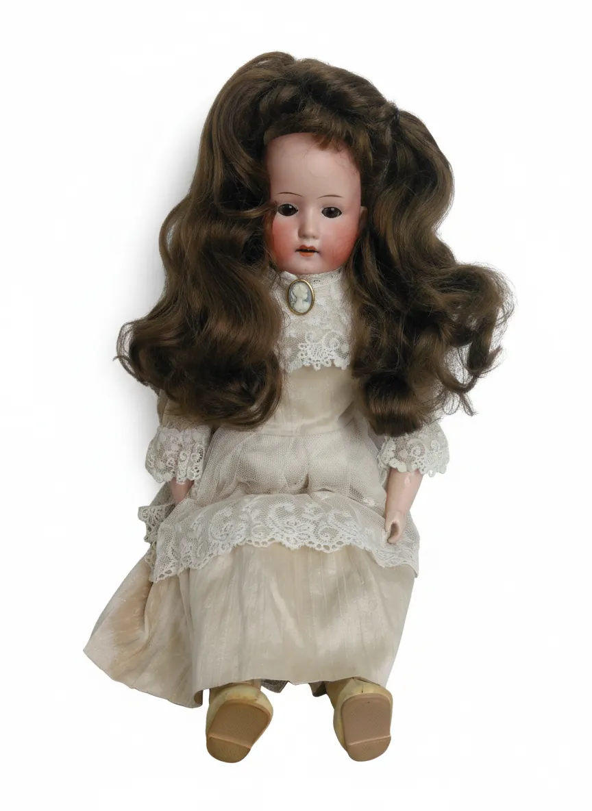 Antique German Ernst Heubach 275 Bisque Head Doll Collectible Vintage