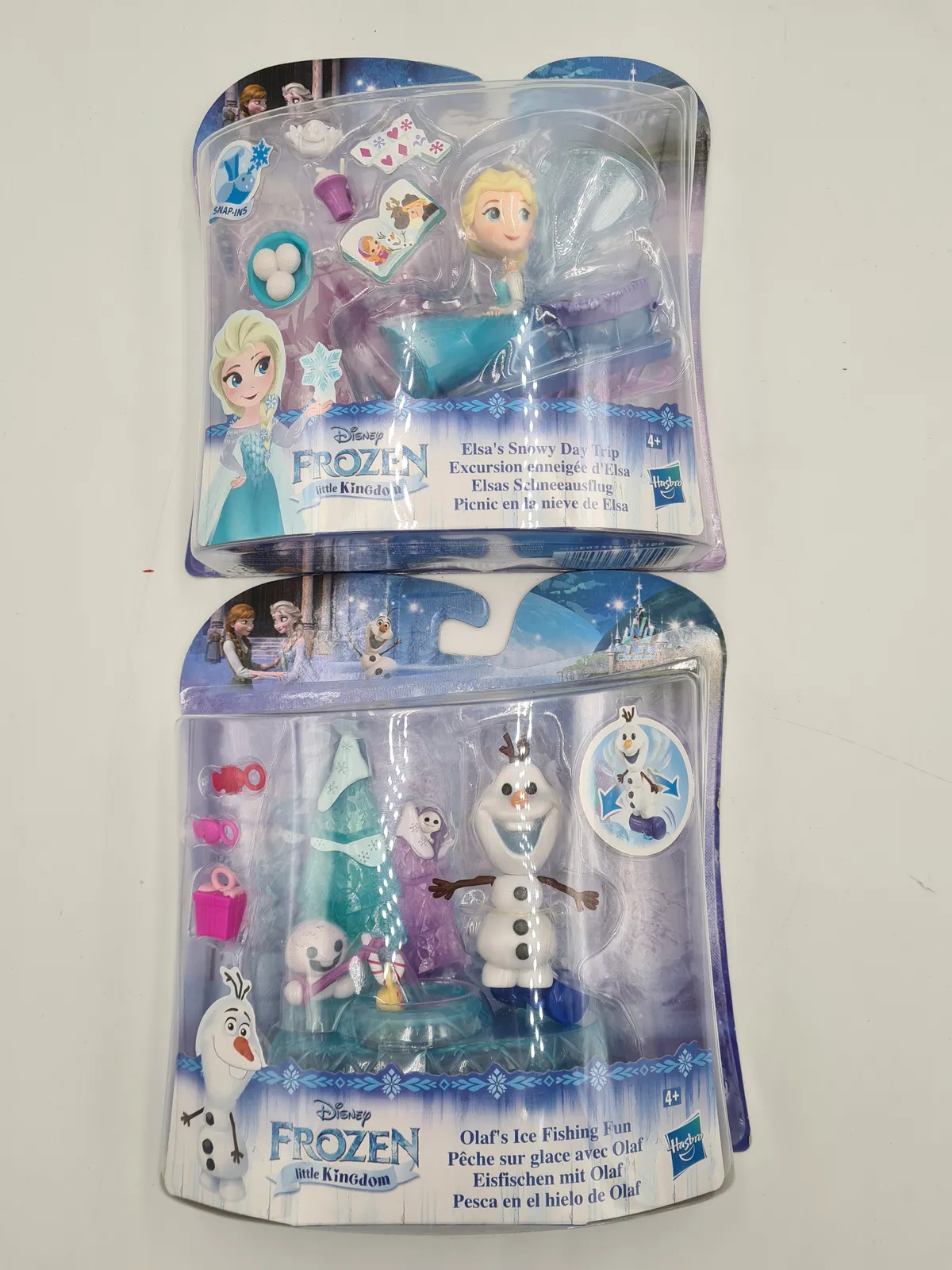2 x Hasbro Disney Frozen Little Kingdom Small Doll & Accessories (Elsa & Olaf)