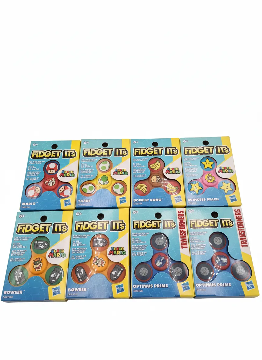New 8x Hasbro Super Mario & Transformers Fidget Its Spinners Lot
