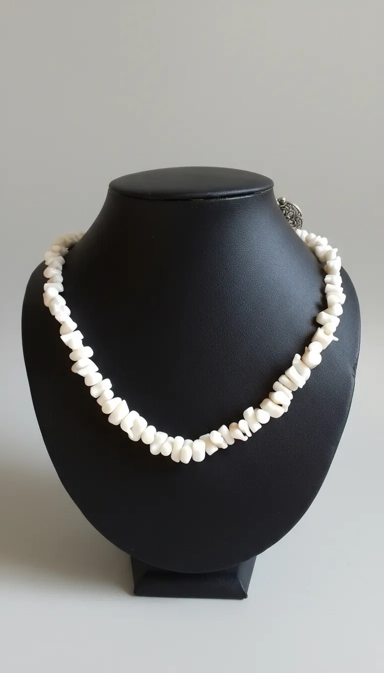 Vintage Natural Angel Skin Coral Necklace Filigree Silver Gilt Clasp