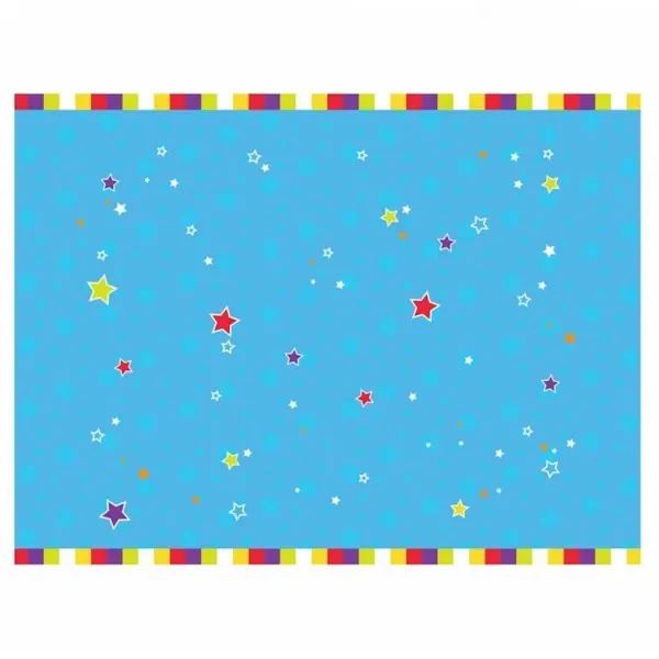 5x Disposable Party Table Covers Blue Star Birthday Event 182x137cm