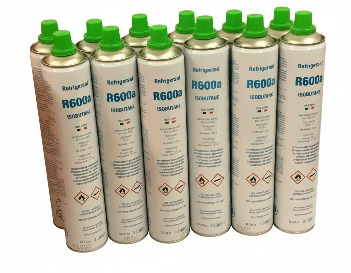 12x R600a Isobutane Refrigerant Gas Cylinder 420G Bottle Samsung LG Comp