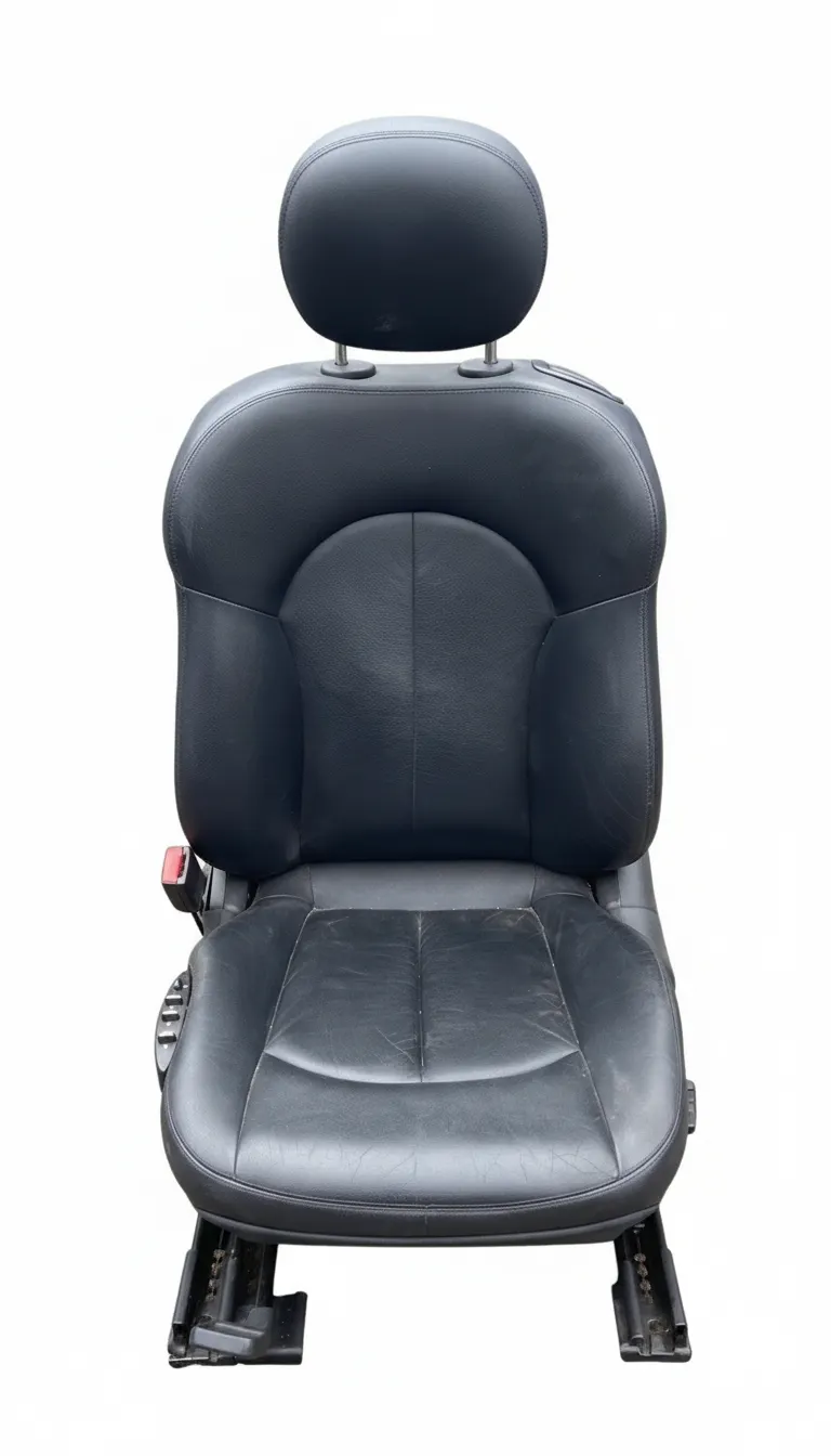 MERCEDES CLK W209 Convertible Front Left Seat Black Leather 2009 Non-Heated Used