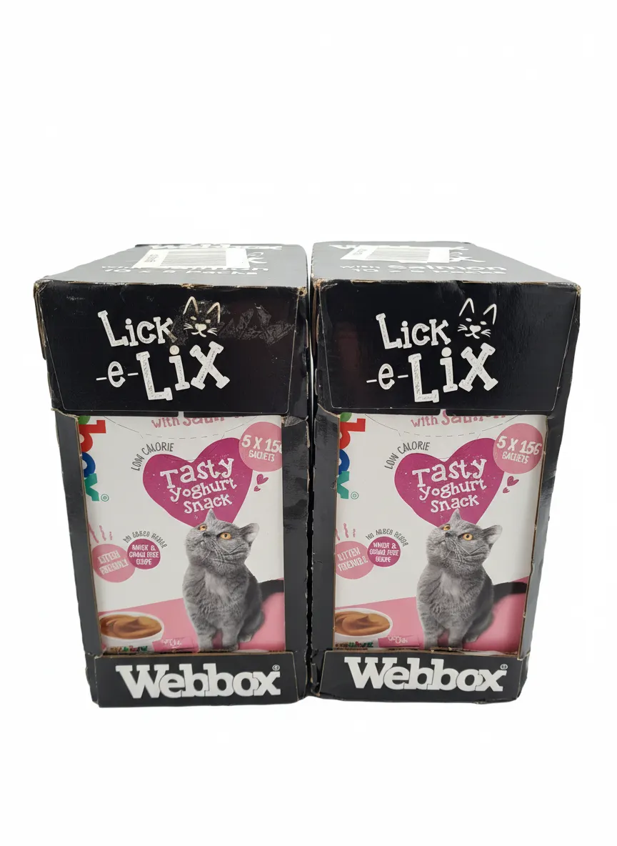 Webbox Lick-e-Lix Cat Treat Salmon (100 x 15g Sachets) New Sealed