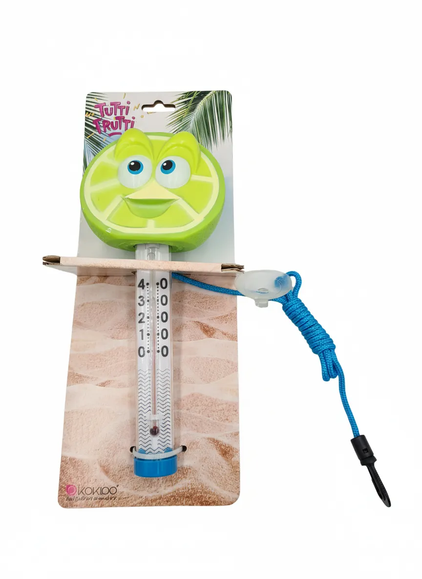 TUTTI FRUTTI LARGE FUN HEAD SWIMMING POOL THERMOMETER 0-40°C GREEN