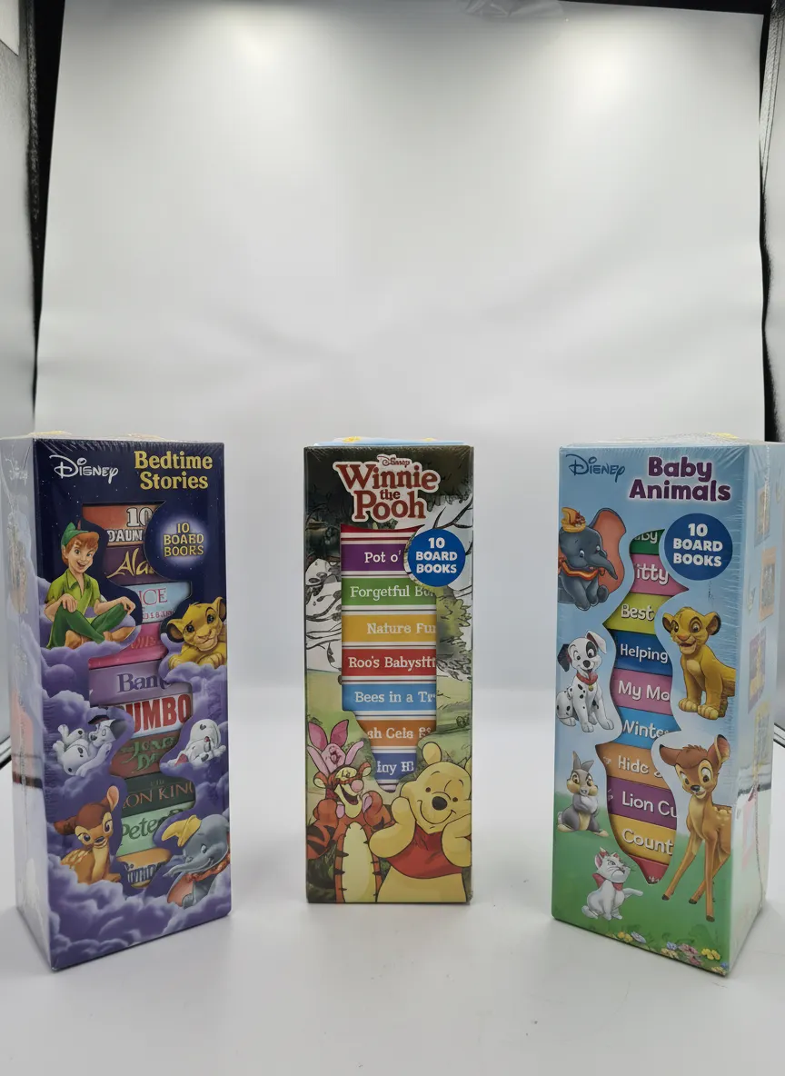 3 New Disney Board Book Sets: Bedtime Stories, Winnie The Pooh, Baby Animals
