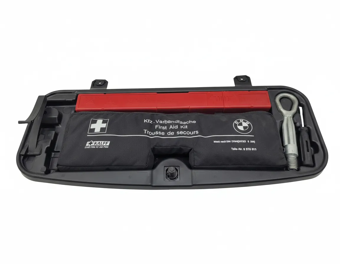 Genuine BMW F10 5 Series Emergency Kit First Aid Warning Triangle Tow Hook 2010
