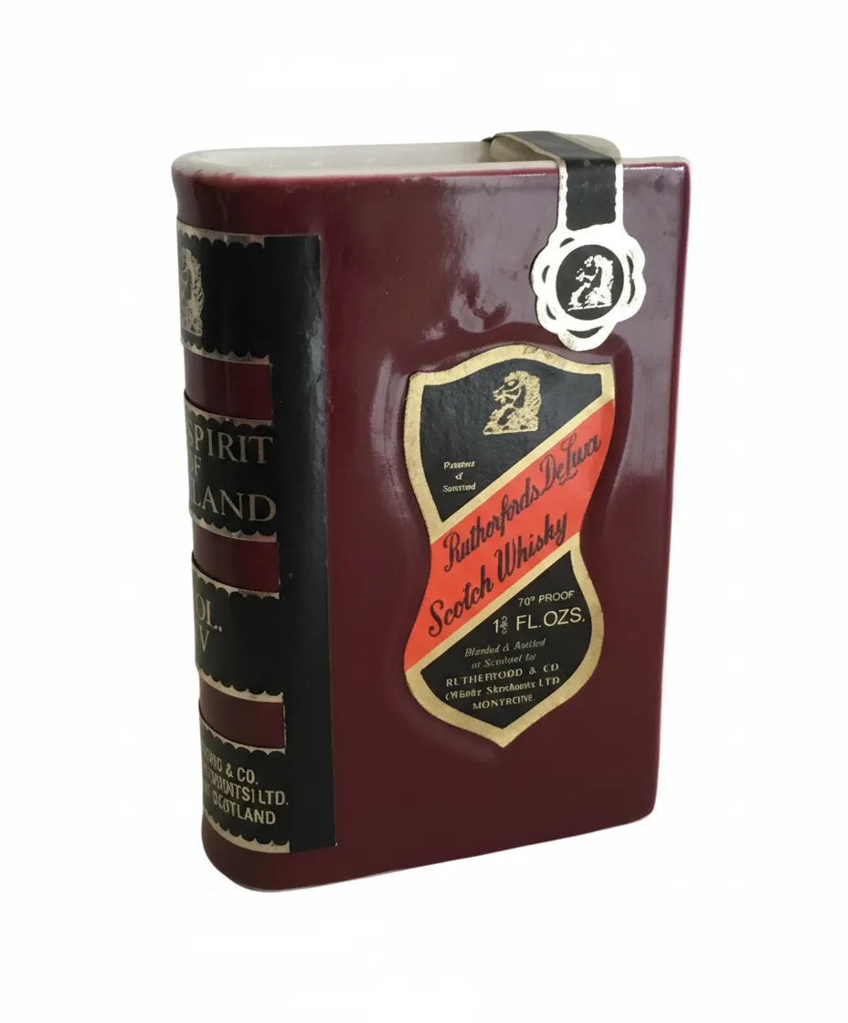 Rutherford & Co Miniature Book Whisky Decanter 'The Spirit Of Scotland' Vol IV Used