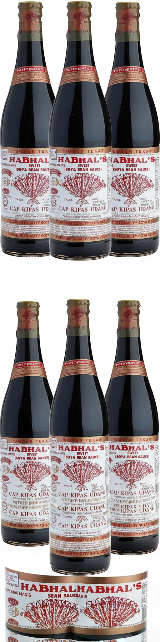 6 x HABHAL Kicap Manis Sweet Soy Sauce 645ML Malaysia Pack