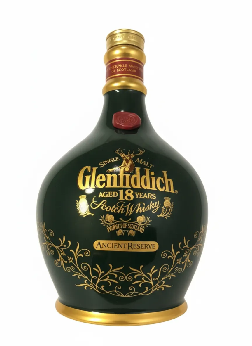 Glenfiddich Aged 18 Years Ancient Reserve Single Malt Whisky Bottle