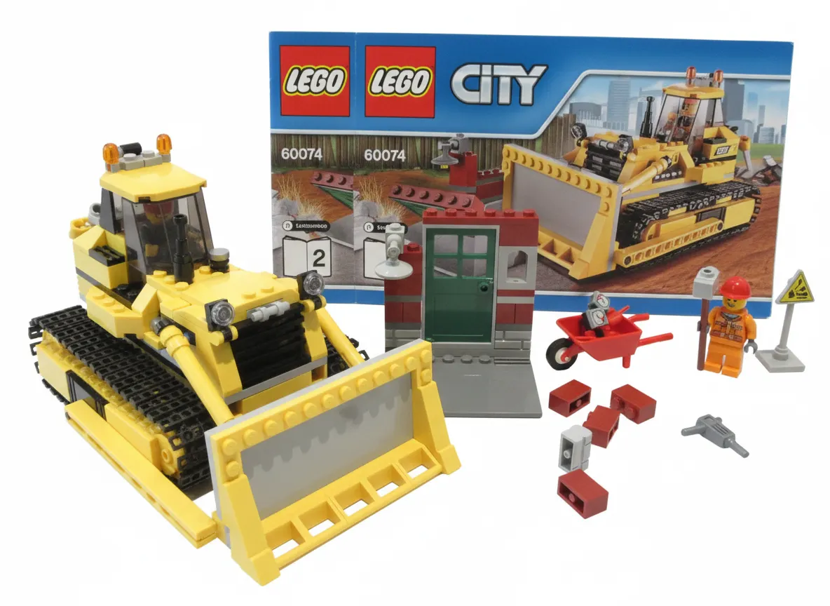 Lego City 60074 Bulldozer Building Set 100% Complete Used No Box