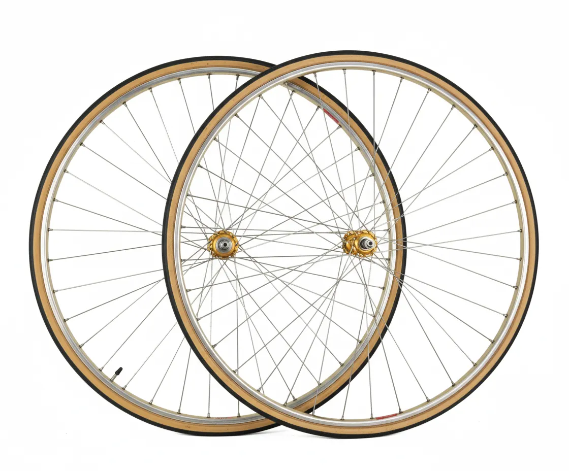 Pair of Mavic Record du Monde 700c Tubular Wheels Ofmega Comp Vintage