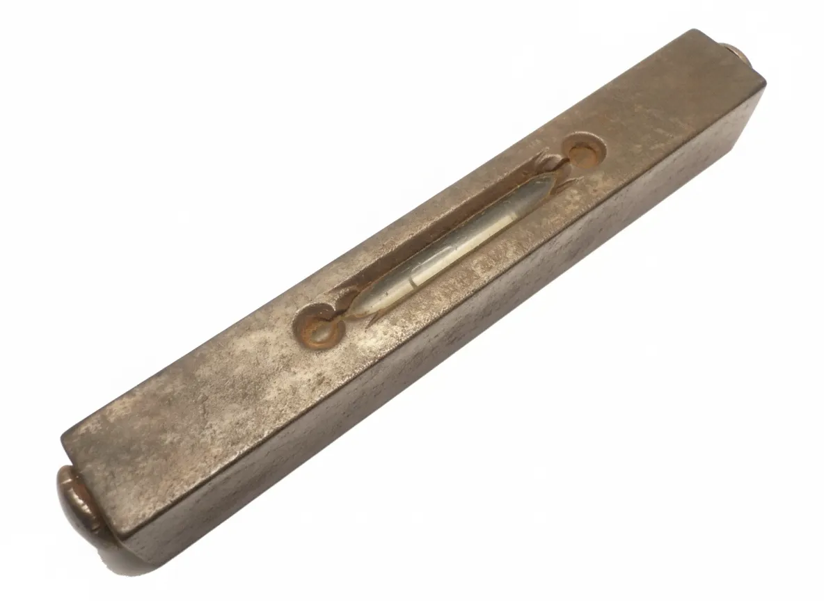 Heavy Duty Vintage Metal Spirit Level Tool for Workshop Engineers Used