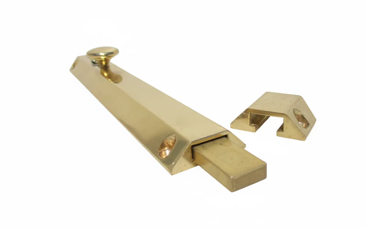 Brass Door Lock Bolt Bathroom WC Toilet Vintage Style Slide Latch 9" Long