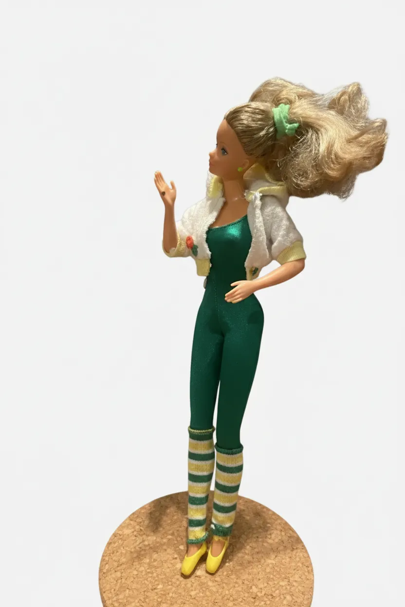 Vintage Exercise Barbie 1984 Great Shape Doll Mattel Original Outfit Used Figure