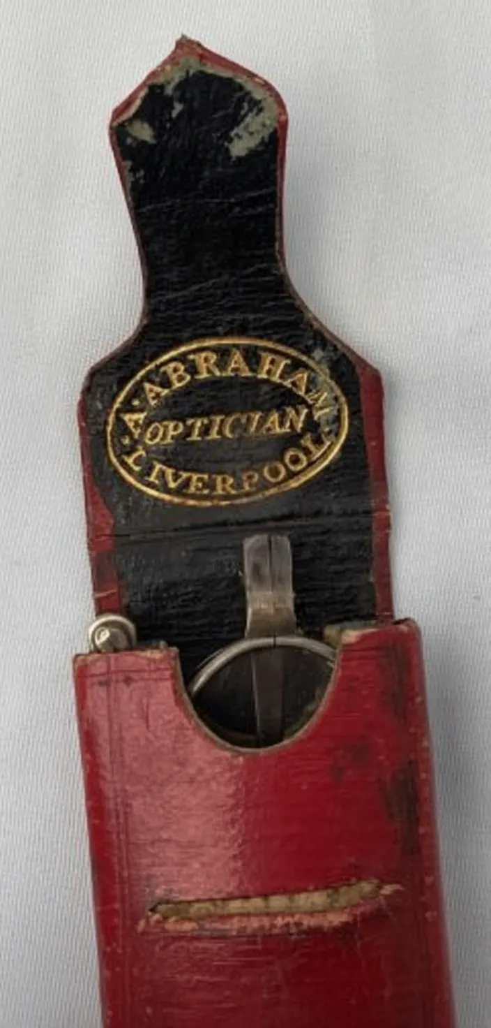 George IV Solid Silver 4 Lense Spectacles A Abraham In Leather Case London 1823