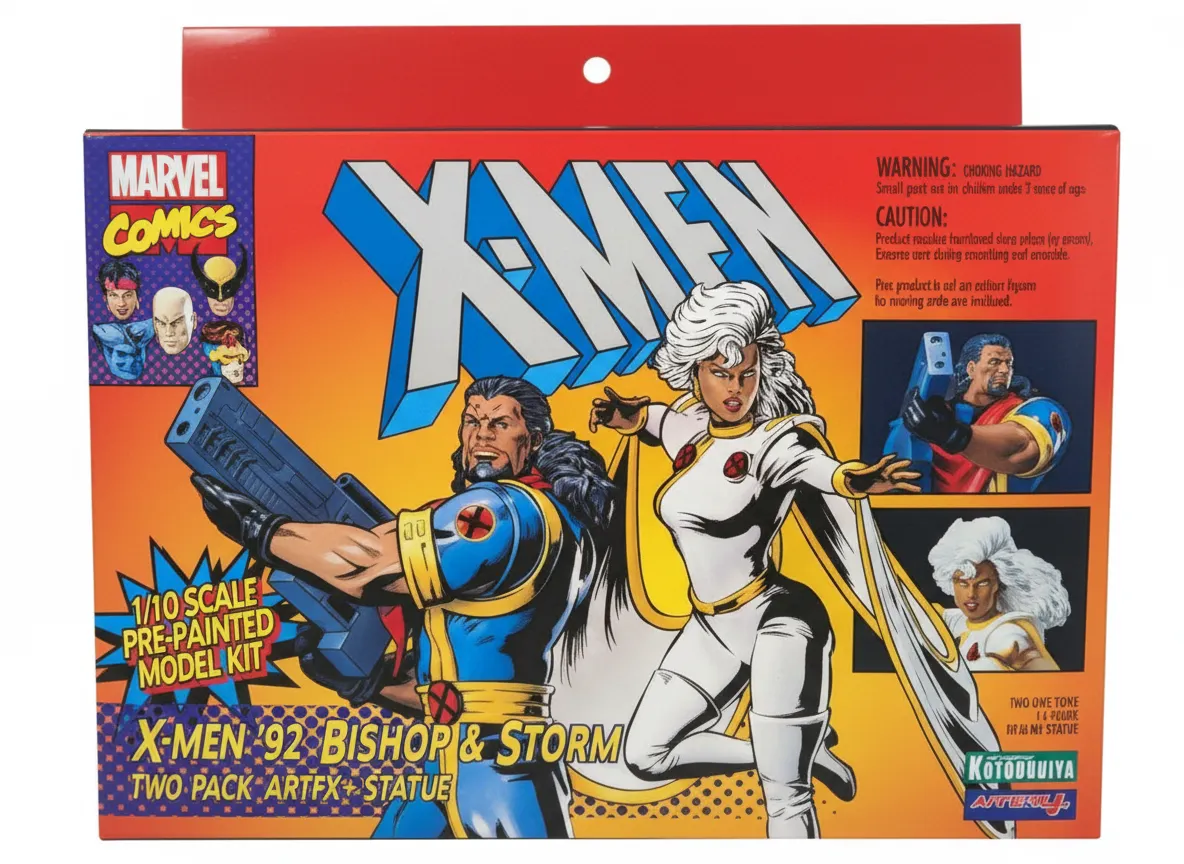 Kotobukiya Marvel Universe X-Men '92 Bishop Storm 2-Pack ARTFX+ Statues NEW