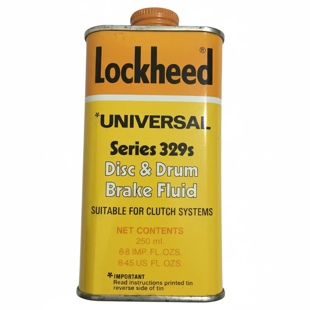 NOS Vintage Lockheed Universal Series 329s Brake Fluid Tin 250ml Unopened