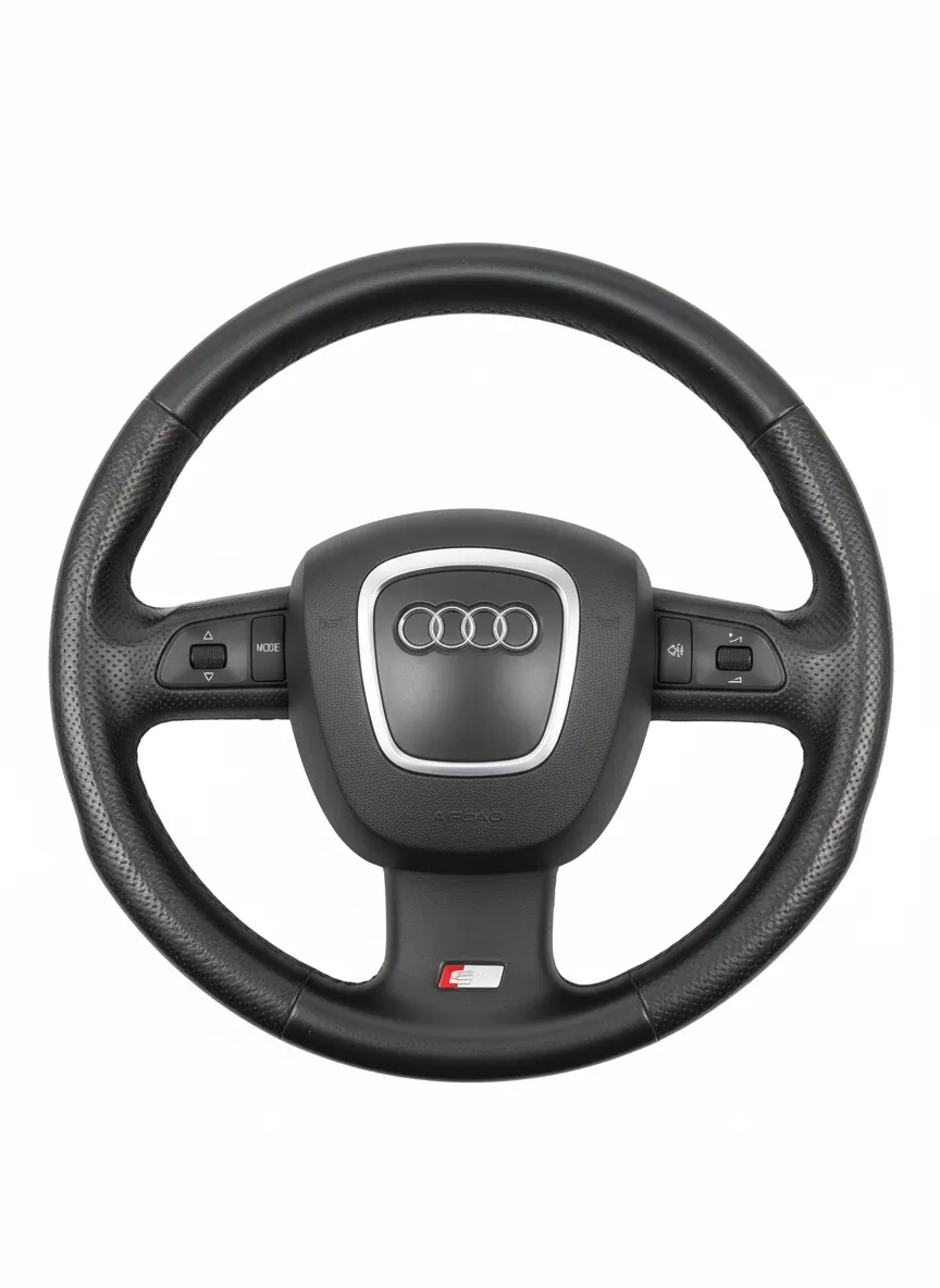 2006 AUDI A6 C6 S-LINE MULTIFUNCTION LEATHER STEERING WHEEL 4F0419091BT