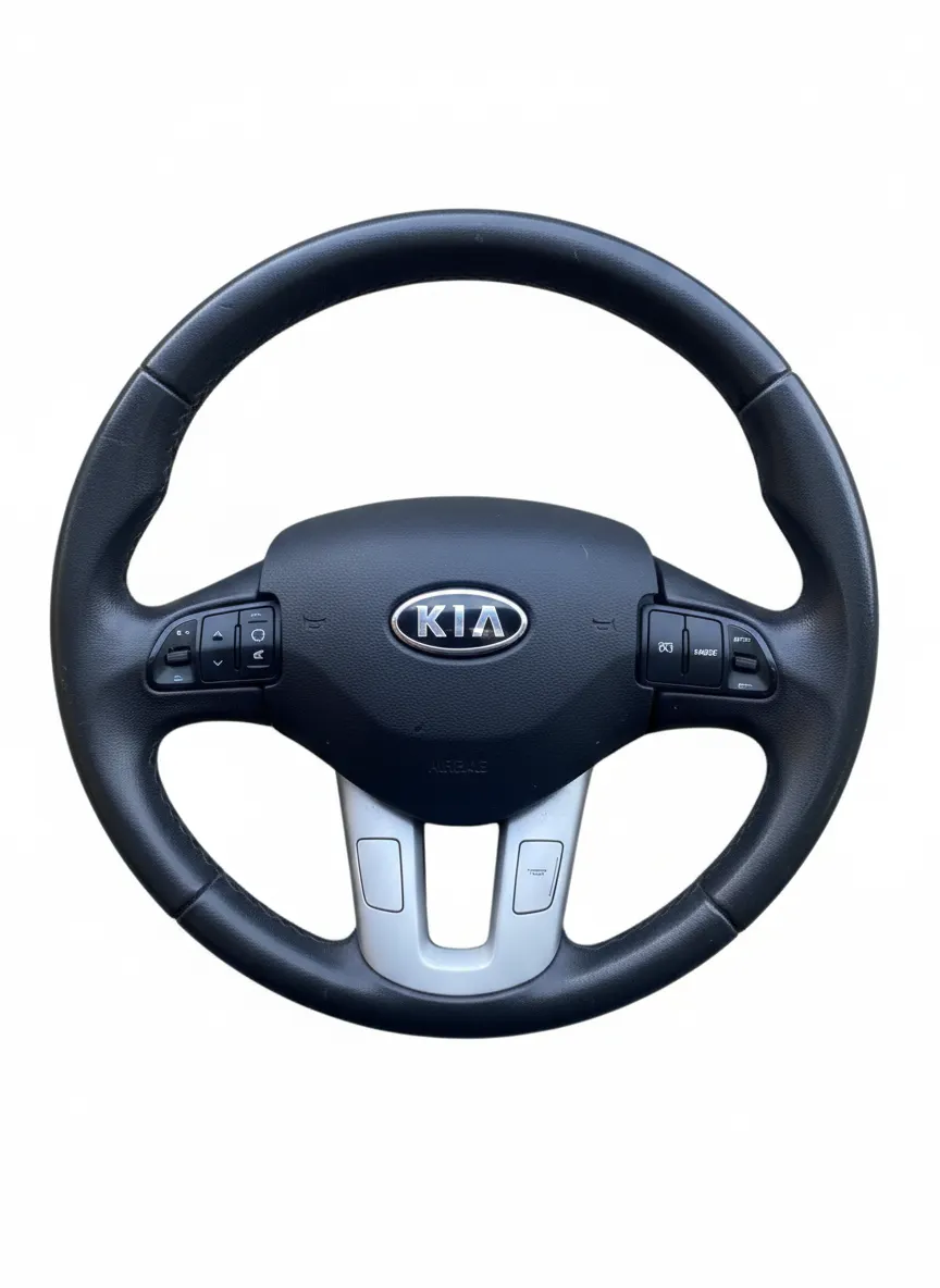 Used KIA CEED MK1 (2009) Multifunctional Black Leather Steering Wheel 561101H150EQ