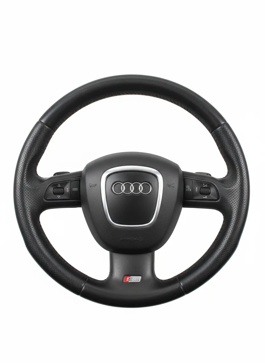 GENUINE 2008 AUDI A6 S LINE STEERING WHEEL WITH PADDLE SHIFTERS USED OEM