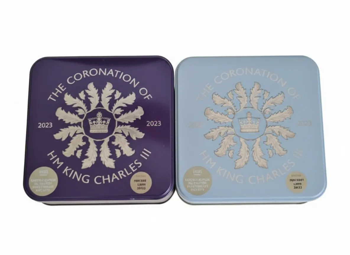 2x M&S King Charles III Coronation Shortbread Biscuit Tin Limited Edition