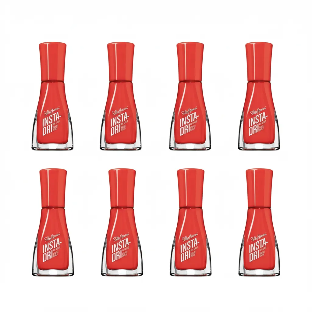 8 x Hail Cherry SALLY HANSEN Insta-Dri Quick Drying Glossy Nail Polish 9.17ml