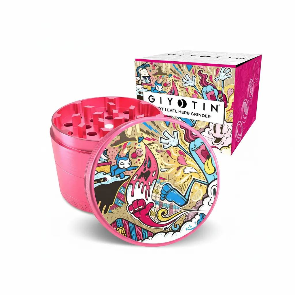 GIYOTIN Michael Henderson 4-Part Metal Grinder Nano Ceramic 56mm Pink