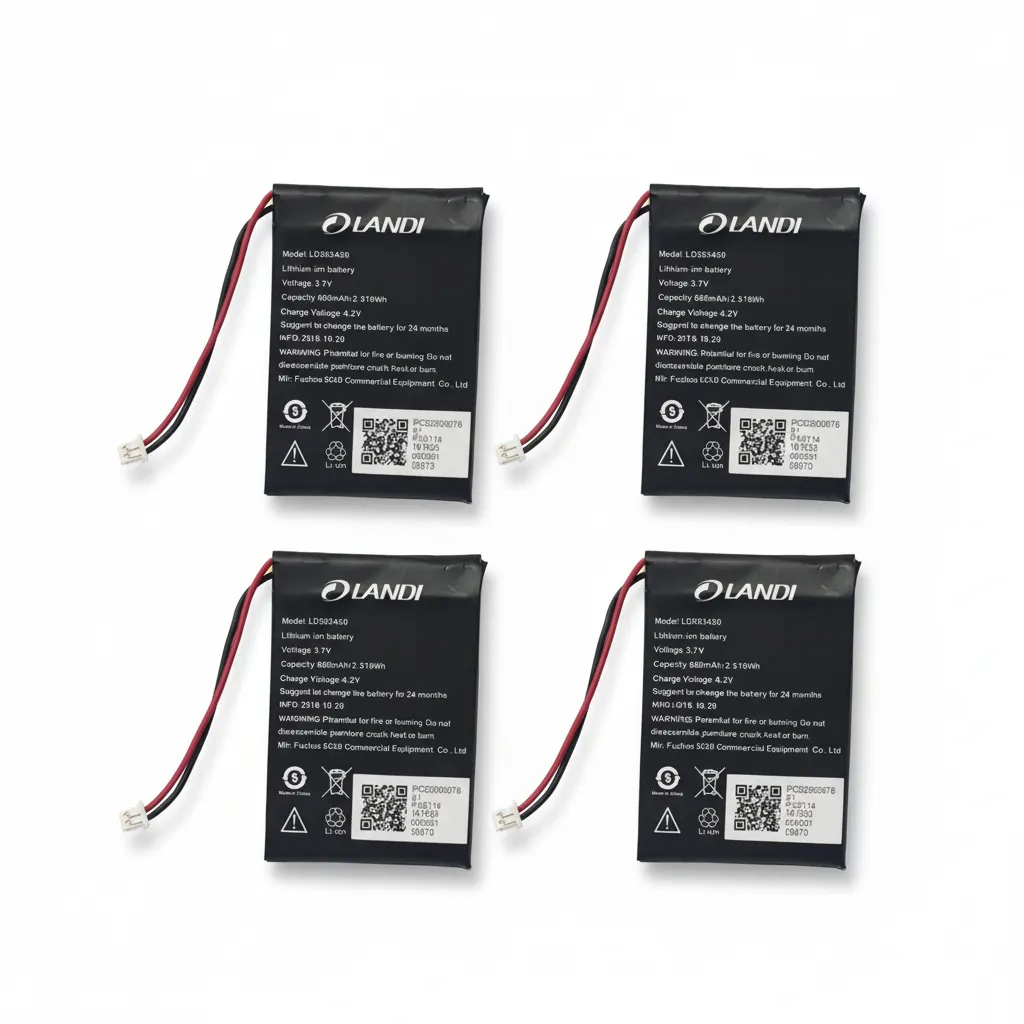 4x Olandi LD383450 LITHIUM-ION 3.7V 680mAh Rechargeable Battery Used