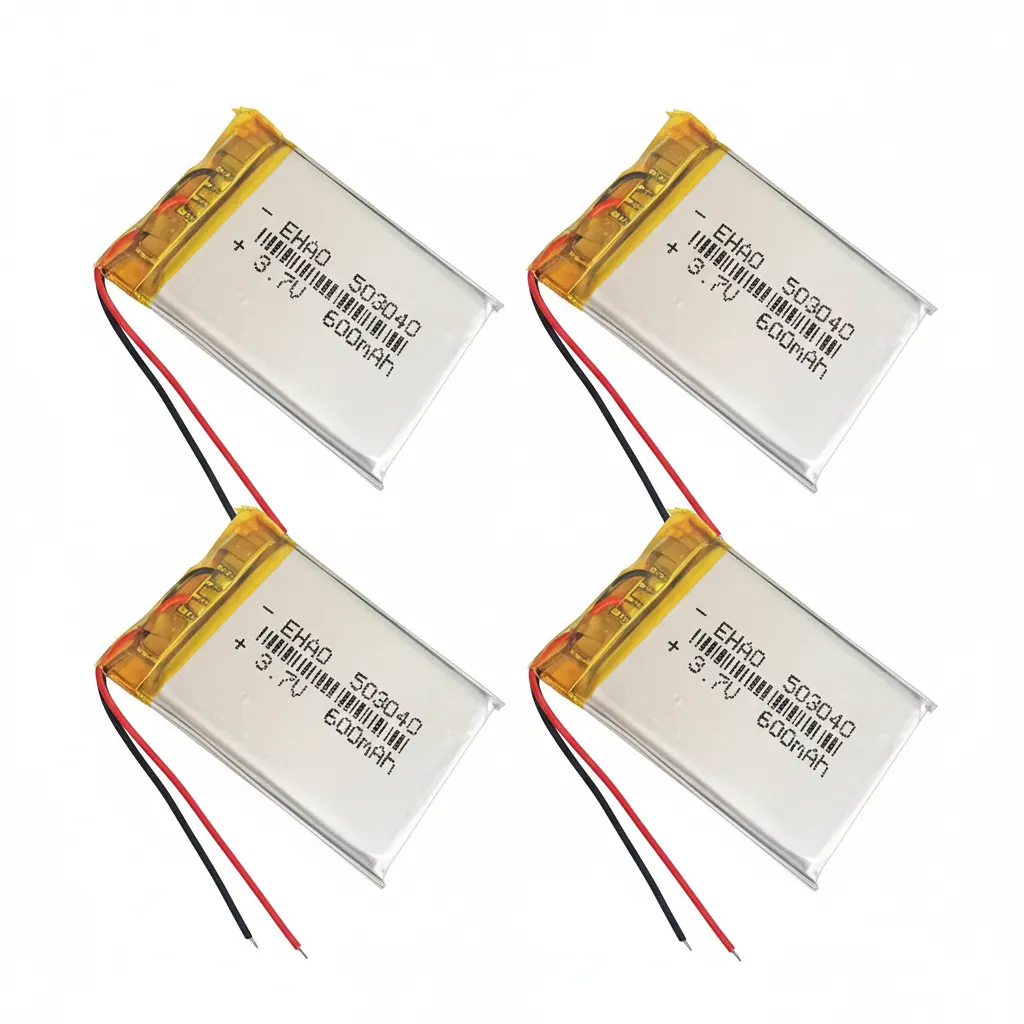 4x3.7V 600mAh Polymer Li-ion Rechargeable Battery Cell Li-Po GPS Sat Nav Dashcam