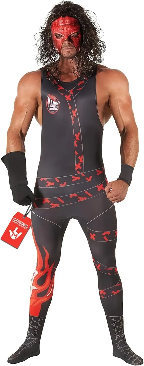 Morph Kane Costume, Kane WWE Costume, WWE Wrestling Costume (Mens Large)