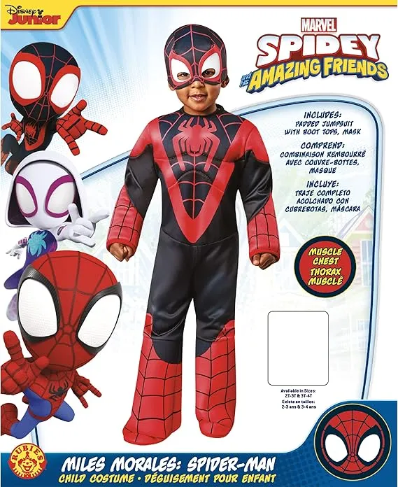 Rubies Official Marvel Spidey Spinn Deluxe Toddler Costume - 2-3 Years