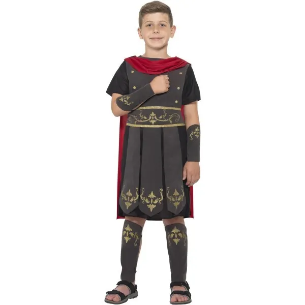 Smiffys Roman Soldier Costume, Black (10-12 Years)