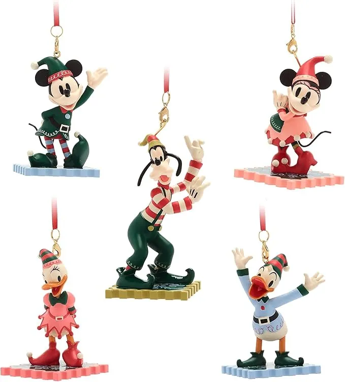 Disney Store Official Mickey Mouse and Friends Ornament 5 piece set