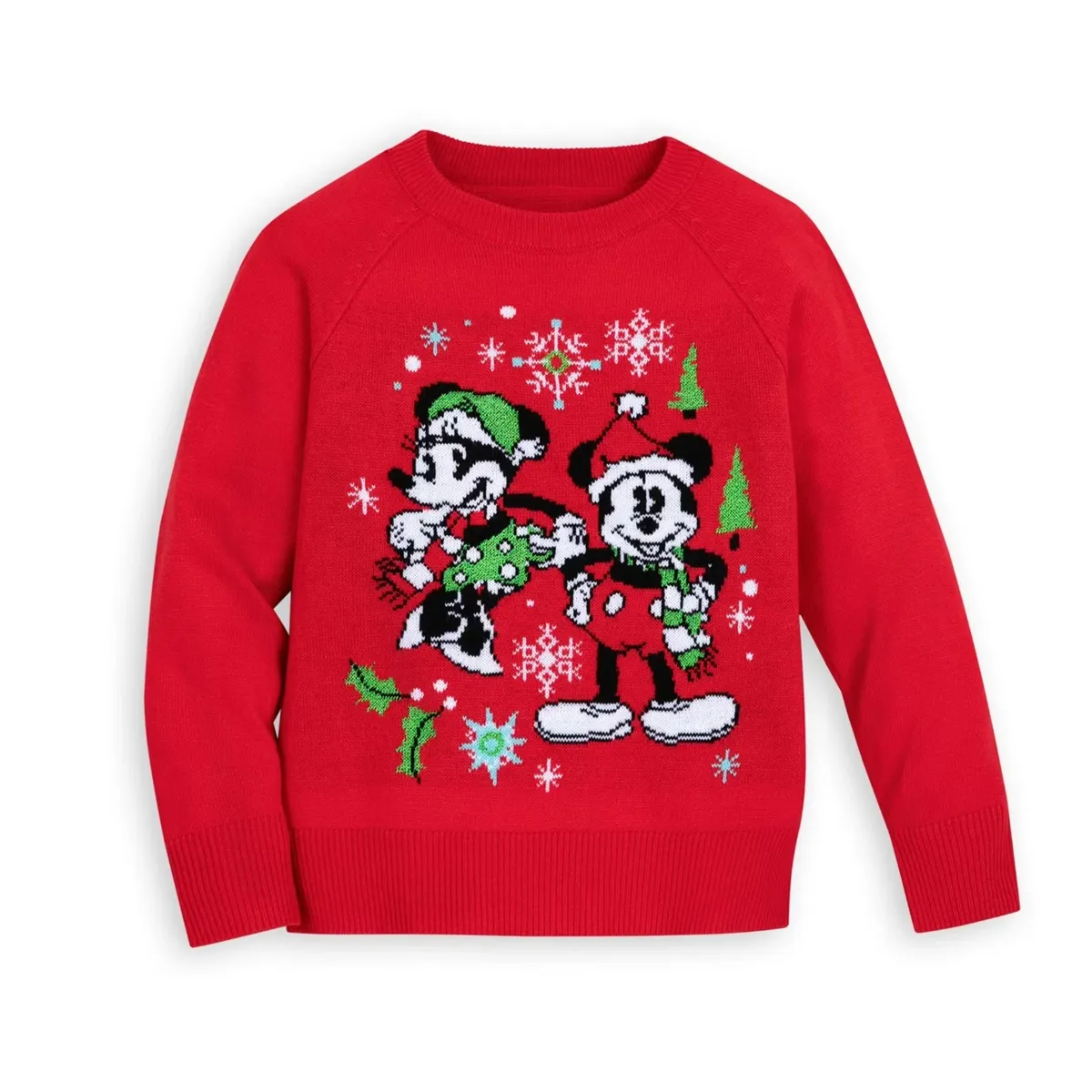 Kids Mickey & Minnie Mouse Christmas Jumper Sweater - (Age 9-10Years)