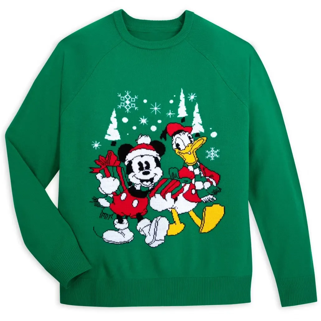 Disney Store Mickey & Donald Duck Christmas Jumper Kids Age 7-8