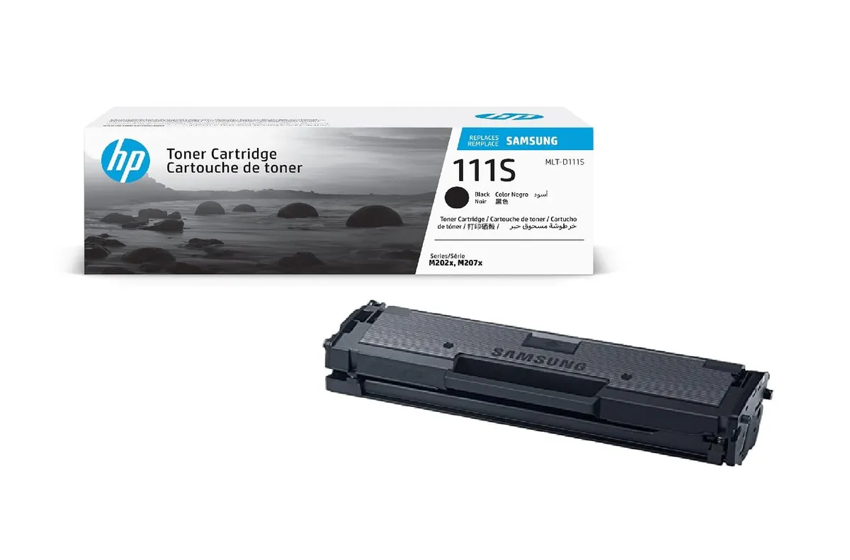 HP Branded Samsung MLT-D111S Black Toner Cartridge - Box Damaged