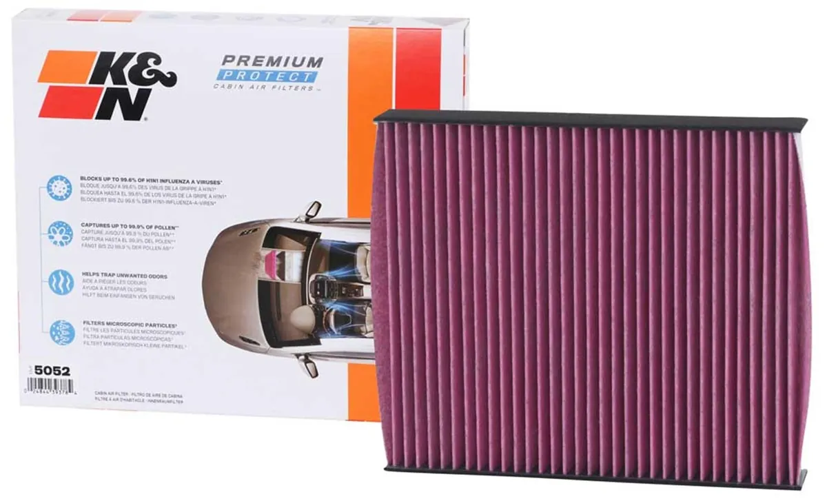 K&N Premium Protect Cabin Filter 5052 - H1N1 Virus Pollen Odor