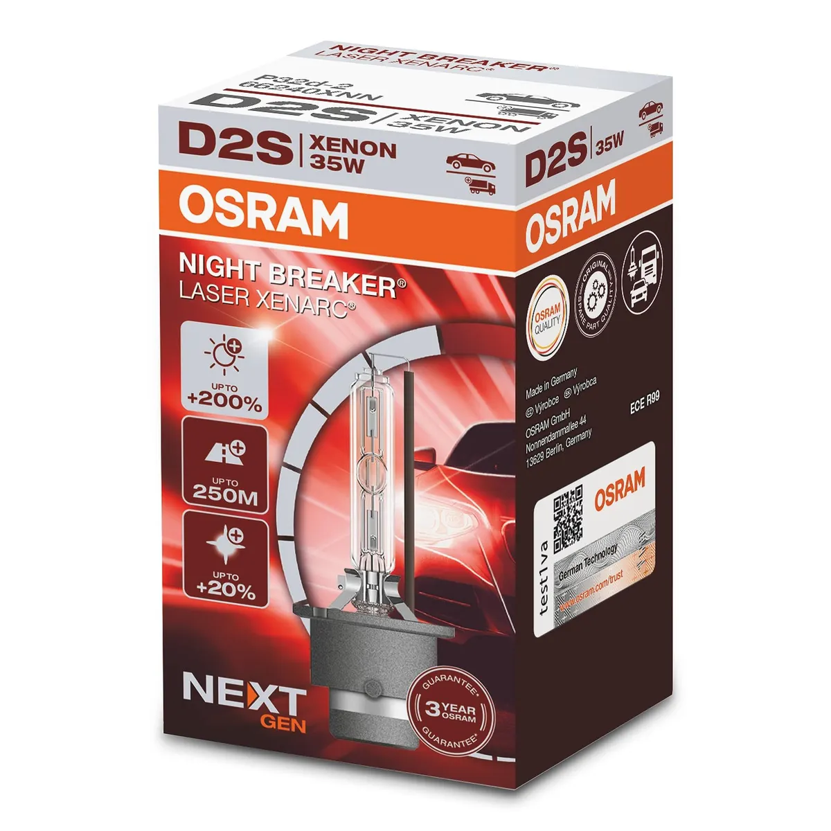 OSRAM XENARC NIGHT BREAKER LASER D2S HID Xenon Bulb 66240XNN Next Gen