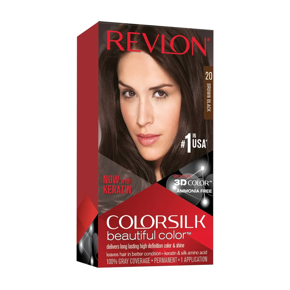8x Revlon Colorsilk Beautiful Haircolor 20 Brown Black Ammonia Free Permanent