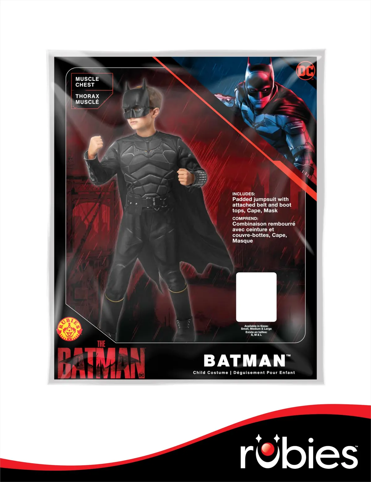 Rubies 702987S Boy's DC The Batman Deluxe Movie Costume Kids Small