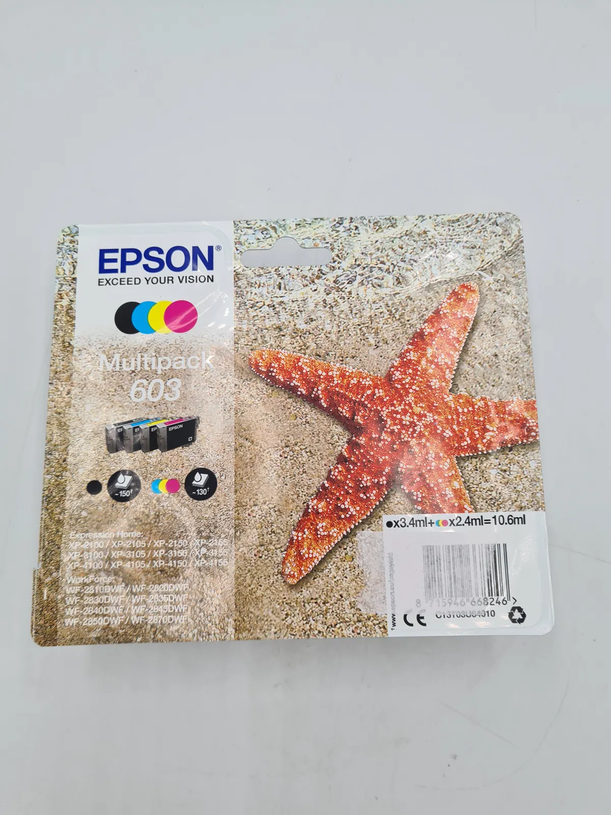 Epson 603 Starfish Genuine 4-Colour Multipack Ink Cartridges New (Other)